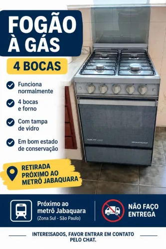 Fogão 4 bocas Brastemp