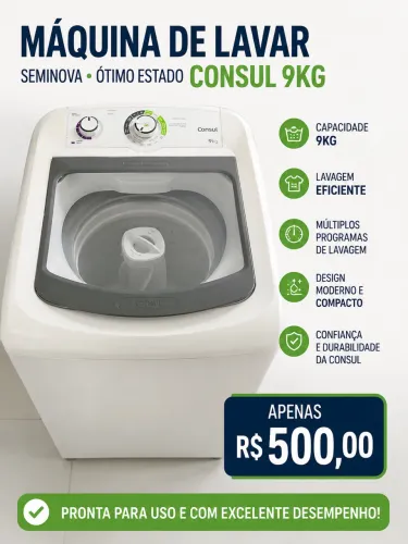 Máquina de lavar 9kg