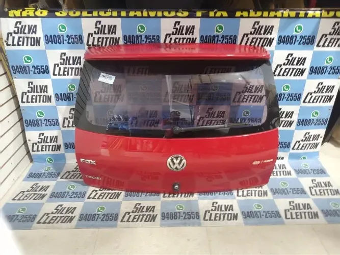 tampa traseira fox 2010 ate 2014 original vermelha com nota fiscal e selo de baixa dentran