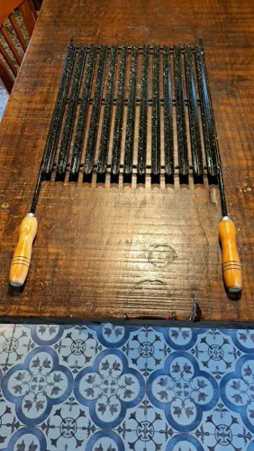 Grelha Esmaltada para Churrasco Tamanho Grande