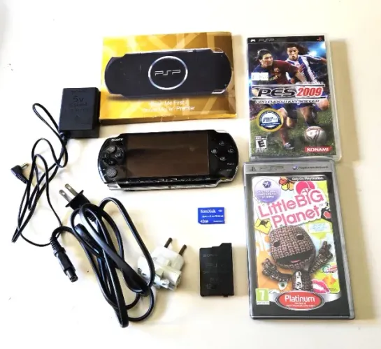 Console Sony Psp - 3000 Piano Black - desbloqueado + Itens (Usado) até 03/08