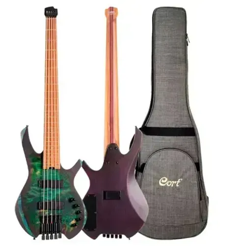 Contrabaixo elétrico 5 cordas cort space5 sdg w/ bag