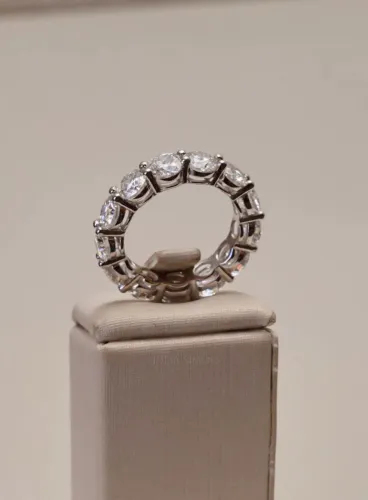 Aliança Inteira de Moissanite 0,5CT (5mm) Prata925