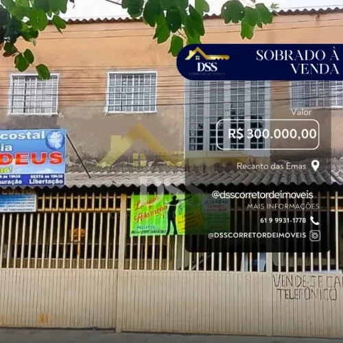 Vendo Sobrado na quadra 405 do Recanto das Emas