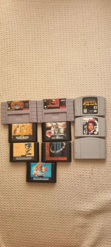 Cartuchos, jogos, fitas de mega drive, Super nintendo e nintendo 64 originais