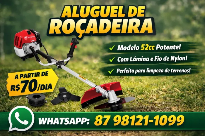     ?Aluguel de roçadeira 52cc Toyama - potente?