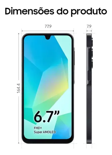 Celular Samsung Galaxy A16 128gb 4gb Ram Câmera De Até 50mp Tela 6.7 Nfc Ip54 Bateria 5 Ah