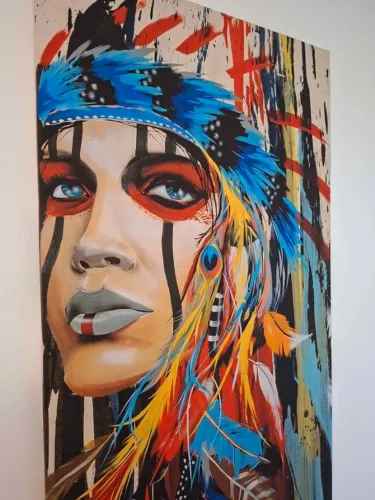 Tela Espírito Ancestral - Canvas Premium 60x120 cm