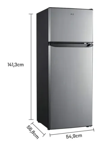 Geladeira Refrigerador HQ Defrost 230 Litros Preto/Inox HQ-230RDF