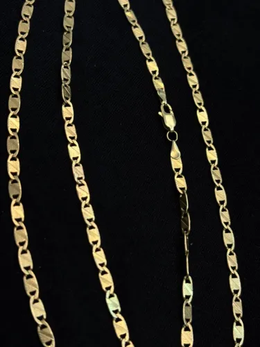 Cordão de ouro 18k elo piastrini