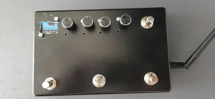 Pedal Footswitch Midi Multiefeitos Pocket Master E Amphonix2 controlador wireless