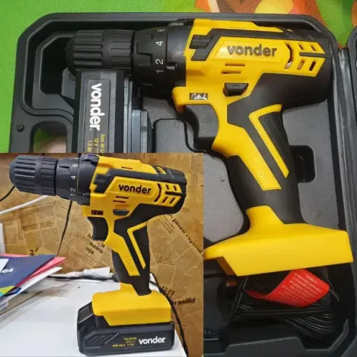 Parafusadeira Furadeira Pfv012 Vonder Sem Fio Bateria de 1.3Ah + Acessórios com Maleta