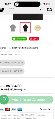 CAMISA PORSCHE POLO UNISSEX