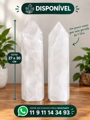 Cristal Quartzo Branco peça exclusiva promoção de 1200 por 800 cada