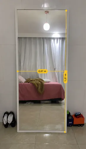 Espelho grande com moldura 1,87 por 80 cm