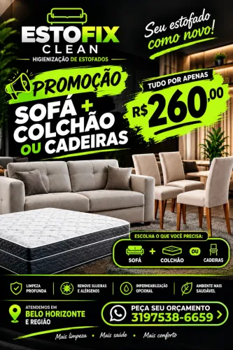 SOFÁ + COLCHÃO OU CADEIRAS
