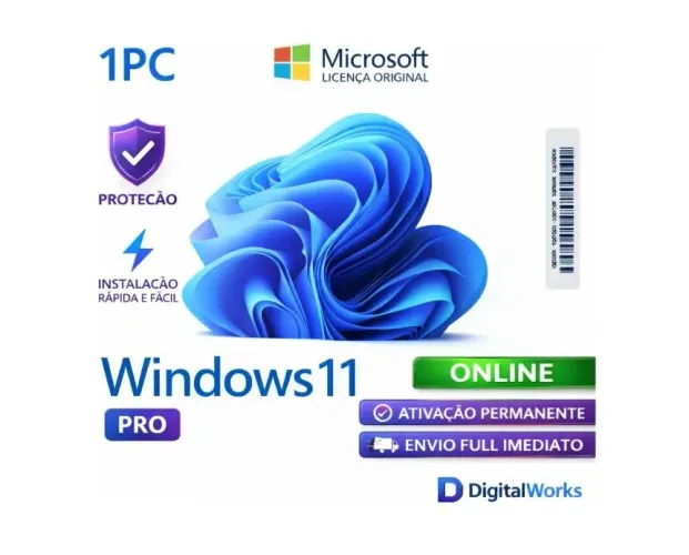 Chave Ativação Windows 11 10 pro original com nota fiscal e garantia 