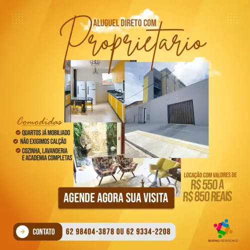 locação de quartos individuais , para estudantes e trabalhadores . Goiânia - GO