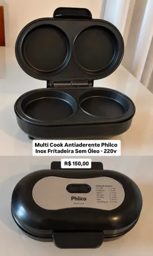 Multi Cook Antiaderente Philco Inox Frítadeira Sem Óleo