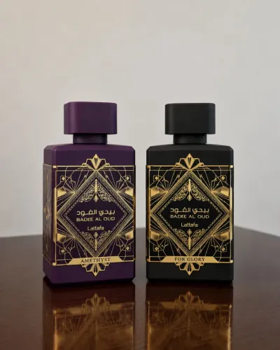 Perfumes Lattafa Badee Al Oud Amethyst + For Glory