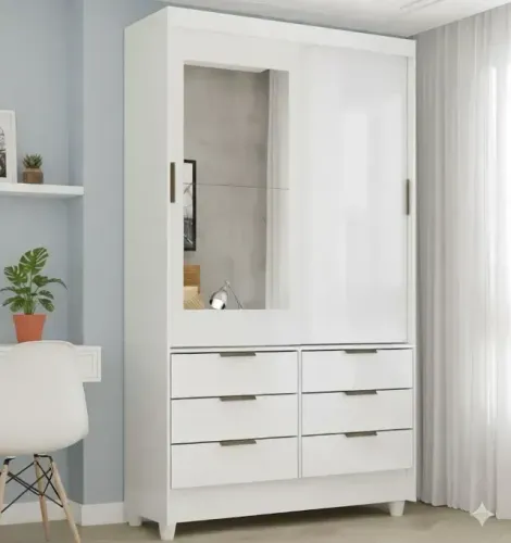 Guarda roupa demobile com espelho (dividimos em ate 10x sem juros)
