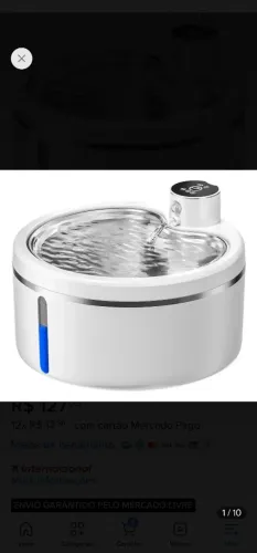 Fonte de água para gatos/cachorros de sensor (sem fio)