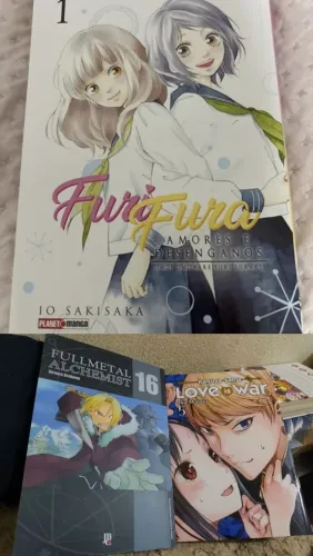Desapego de mangás.Volume 5 de Kaguia sama , volume16 de Fullmetal e volume 1 De Furi Fura