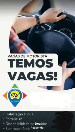 MOTORISTA TRANSP PASSAGEIROS CAT D