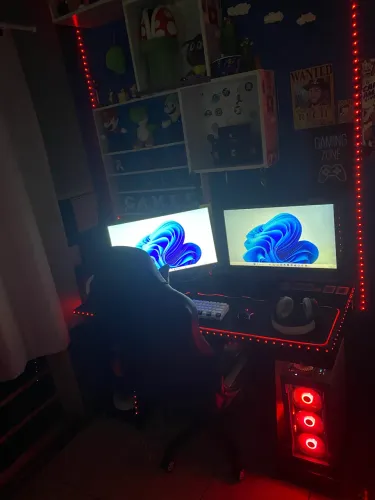 SETUP GAMER COMPLETO - RYZEN 7 5700X + RX 6600 + 32GB RAM + 2 MONITORES