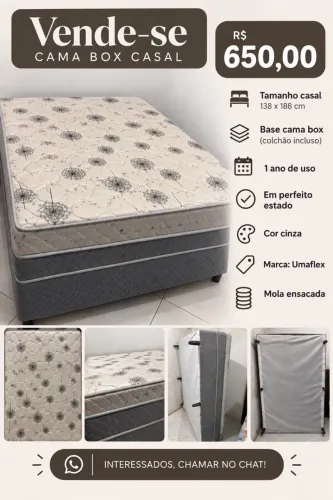 Vende-se cama box semi nova
