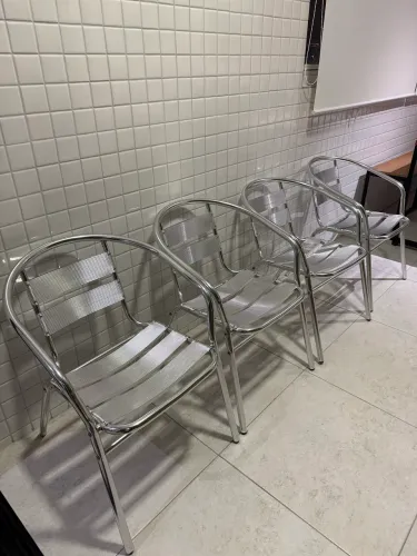 Jogo de 4 Cadeiras aço inox