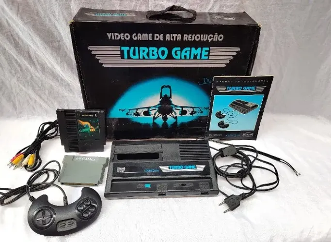 Cce Turbo Game Com 1 Controle e 2 Cartuchos - Caixa Repro