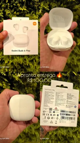 Redmi Buds 6 Play Branco - Pronta Entrega! Atibaia