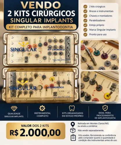Vendo 2 kit cirúrgicos singular implantes