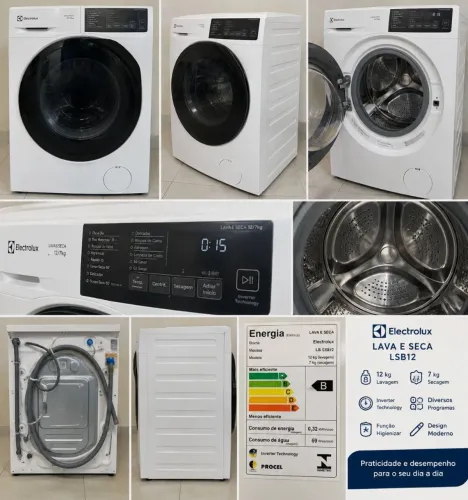 Lava e Seca Eletrolux LSB12 12kg / inverter 7kg