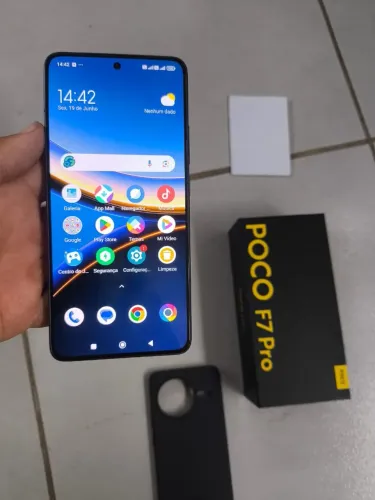 XIAOMI POCO F7 PRO 5G 512GIGAS 12+12 DE RAM SNAPDRAGON 8 GEN 3 CAIXA E NOTA PREÇO 2.700$