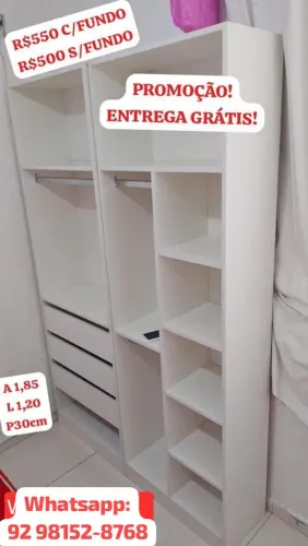 Closet 3 gavetas MDF 