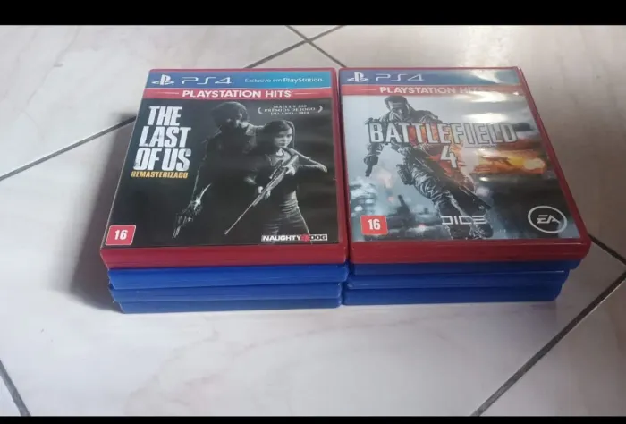 8 jogos de ps4 slim calf of dut modern warfare,the last of us entre outros.
