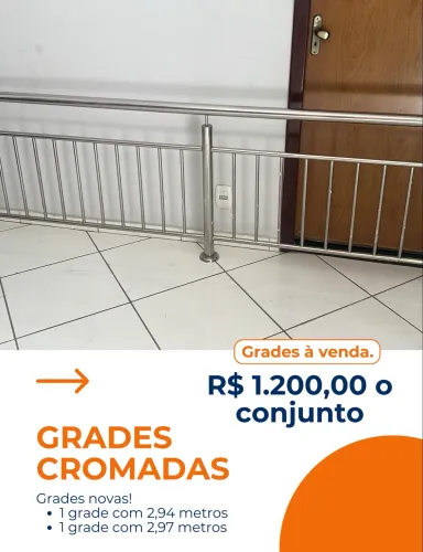 Grades cromadas em inox 