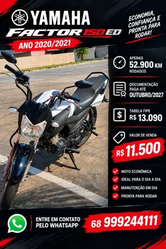 Yamaha Factor 150 ED ano 20/21