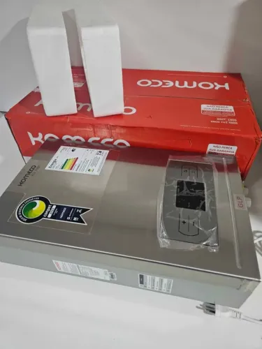 Aquecedor de água à gás GLP 15 litros inox Komeco novo sem uso