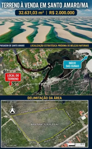 ÁREA ESTRATÉGICA PARA GRANDES INVESTIDORES SANTO AMARO/MA/ GRANDE INVESTIMENTO
