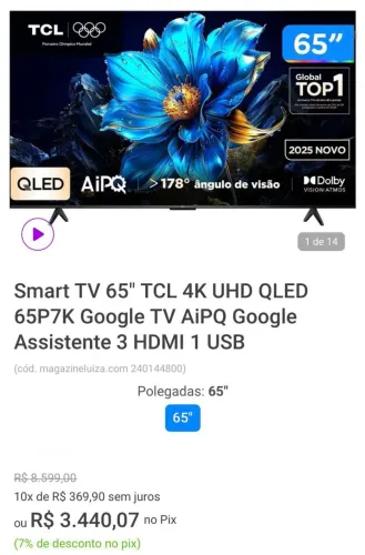 Vendo uma televisão 32 polegadas, na caixa com nota fiscal 