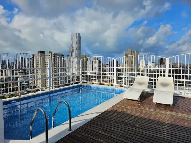RC Aluga Flat Mobiliado Manaíra 6º Andar Nascente Piscina Academia e Vaga Coberta