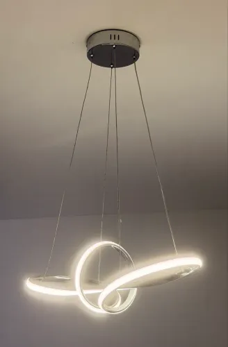 Lustre Pendente Moderno Dourado Infinito Led