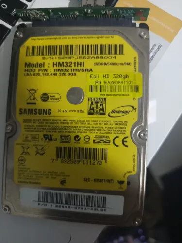 Hd notebook Sansung - 250 gb