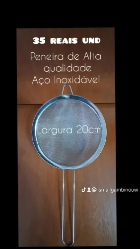 Peneira de Aço Inoxidável