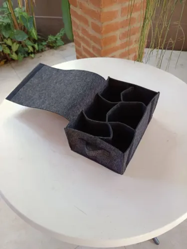 Organizador de Feltro Multiuso: 6 Divisórias para Casa e Viagens