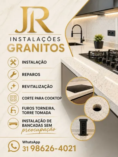 Jr instalações de bancadas em granito 
