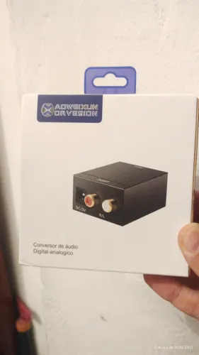 Conversor de Áudio Digital para Analógico Óptico para RCA com fonte (Na Caixa)